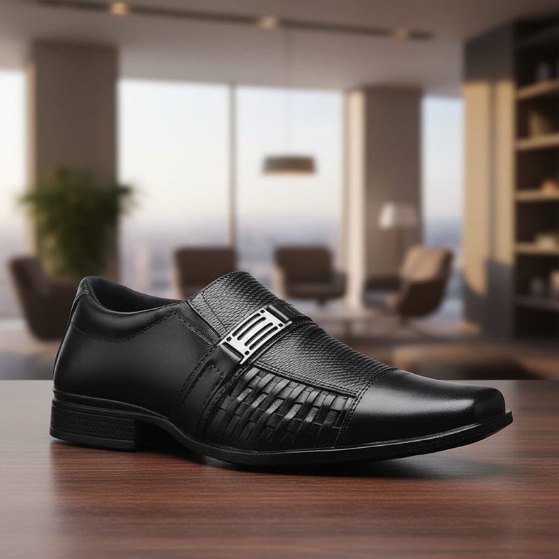 Sapato Social Couro Legítimo Masculino Elegante Confortável em Oferta na Shopee