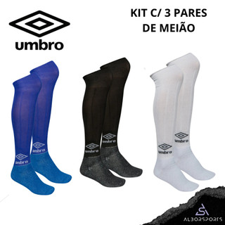 Kit 3 Meião de Futebol Unissex 39/43 UMBRO ORIGINAL C/NF