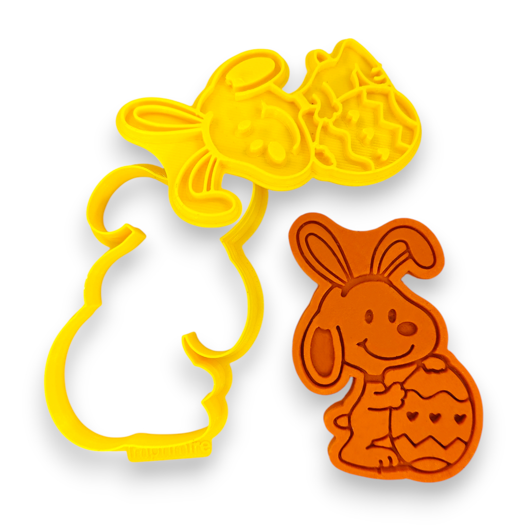 Cortador + marcador para Biscoito e Pasta Americana Snoopy Ovo Pascoa 2026