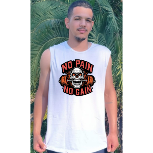 CAMISETA REGATA ESTAMPA MASCULINA CONFORTÁVEL P A GG ACADEMIA TREINOS EXERCICÍOS VERÃO LAZER PASSEIO