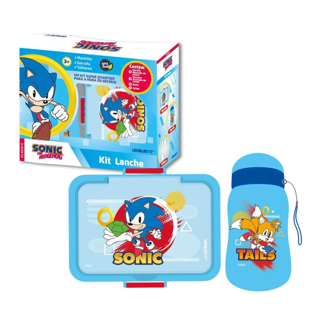 Kit Lanche Sonic Garrafa Plástica 460ml + Marmita 700ml Leo&Leo Leonora - 10260 em Oferta na Shopee