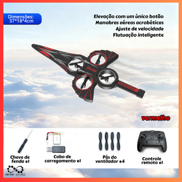 Drone Espada Stunt Com Controle Remoto Recarregável Para Crianças Kids Diversão