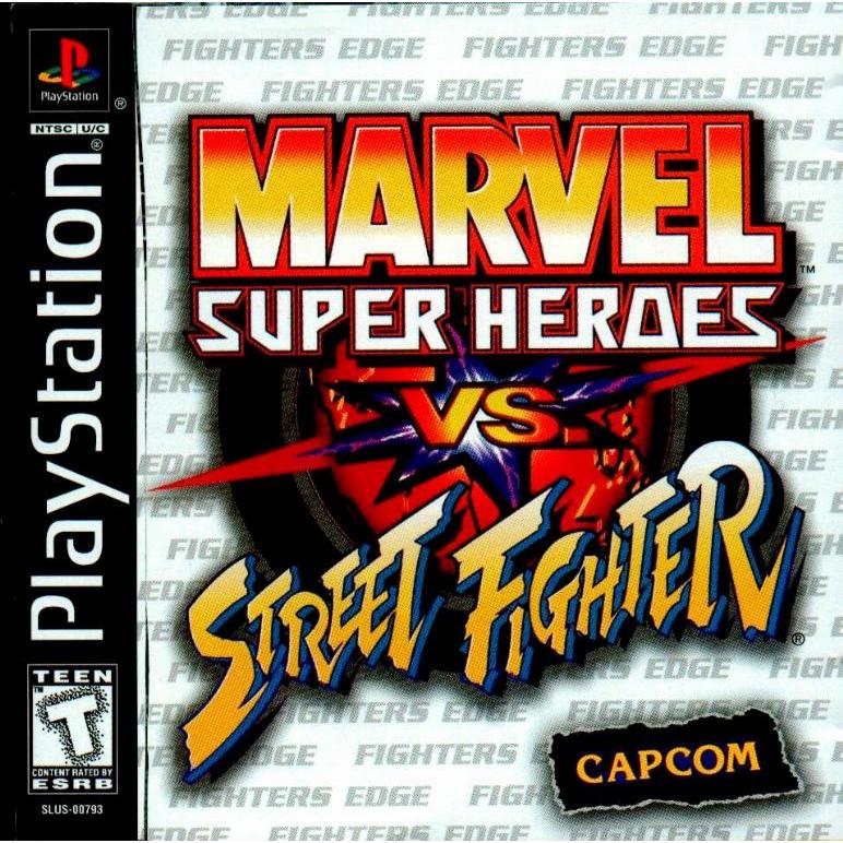 jogo marvel super heroes vs street fighter ps1 - playstation 1