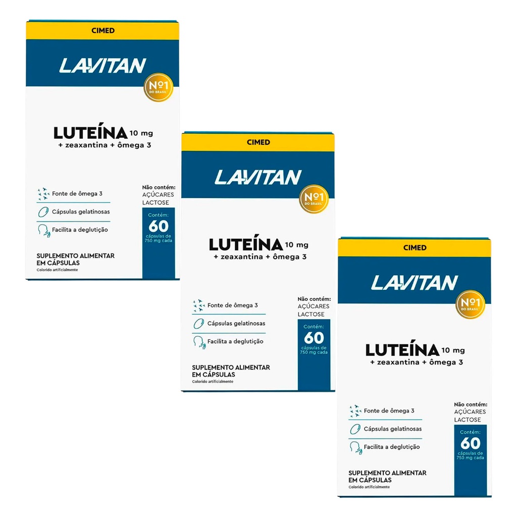 Lavitan Luteina Zeaxantina e Omega 3 Cimed 60 Capsulas Saude Visual e Protecao em Oferta na Shopee