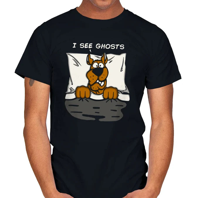 Camiseta Básica Unissex I See Ghosts Scary Scooby