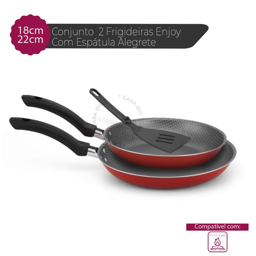 Conjunto 2 Frigeideiras 18/22 Vermelho Alegrete C/ Espatula