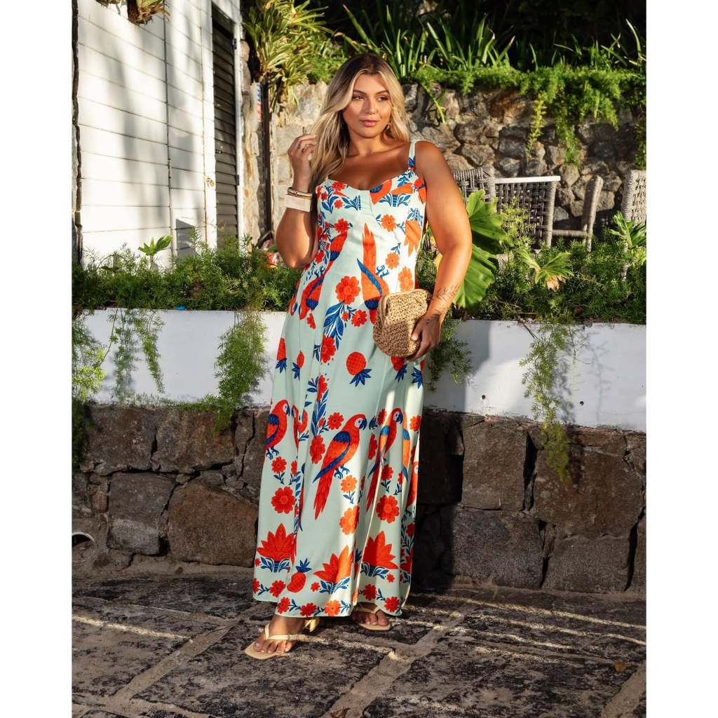 Plus Size Vestido Carla Longo em Oferta na Shopee