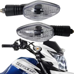Par Pisca Seta Sem Lampada Bros 150 2014 Bros 160 2019 2020 2021 2022 2023 Lente Cristal