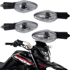 Kit 4 Pisca Para Honda Bros 160 2015 2016 2017 2018 2019 2020 Nxr Bros 150 2014 Lente Cristal