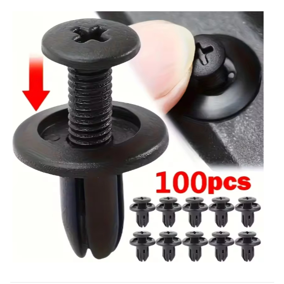 Rebites De Plástico Para Pára-Choques  Carro Fixadores De Parafuso Lamas Pretos Clipes Fixação Diversos Modelos Veículos em Oferta na Shopee