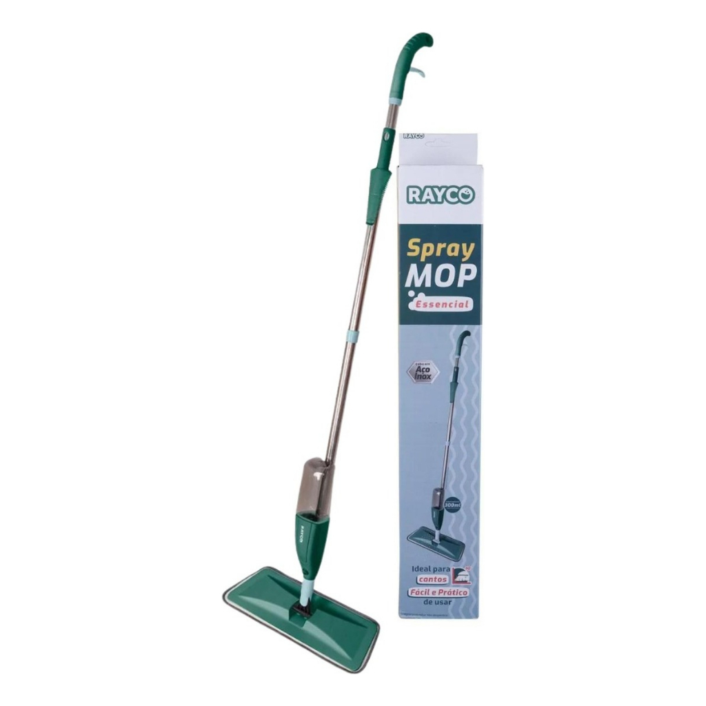 Rodo Mop Spray Esfregão Vassoura Magico Com Reservatório Giratório 360°  Microfibra Limpa e Seca