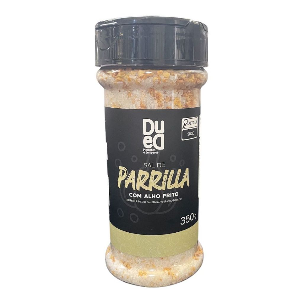 Sal de Parrilla com Alho Frito 350g | Sal Temperado Crocante | Ideal para Churrasco e Carnes