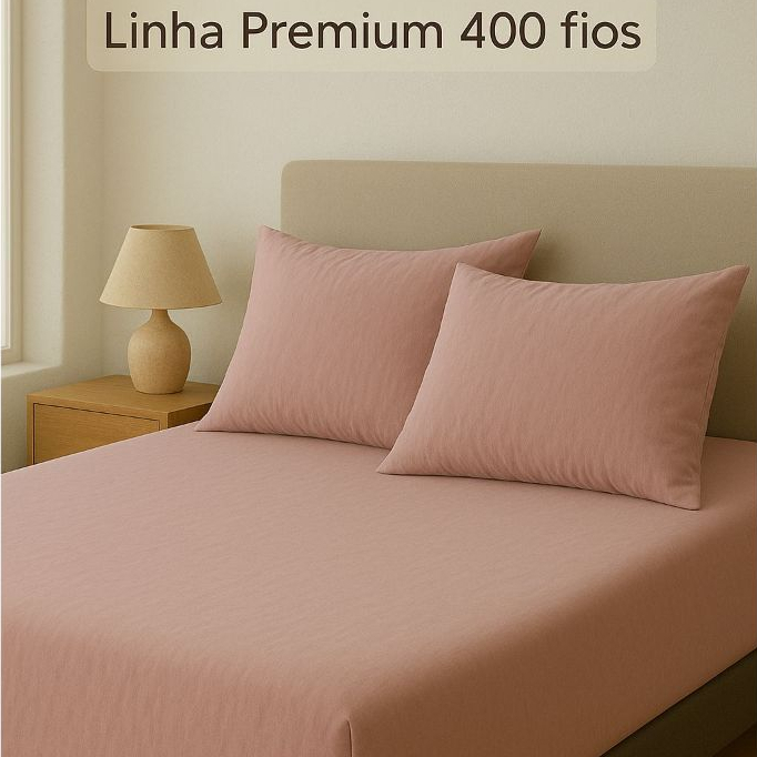 Jogo de Cama Casal Lençol Casal 400 Fios Liso Roupa de Cama Casal Micropercal