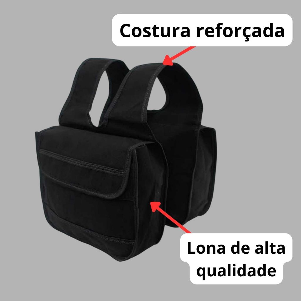 Alforge Bolsa De Lona Bornal Lateral Para Entregador Motoboy Trabalho Motos em Oferta na Shopee