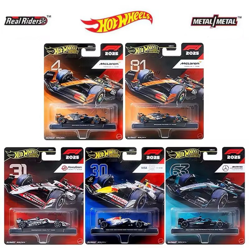 Hot Wheels F1 Premium 2025 1:64 Real Riders Metal/Metal F1 Oficial em Oferta na Shopee