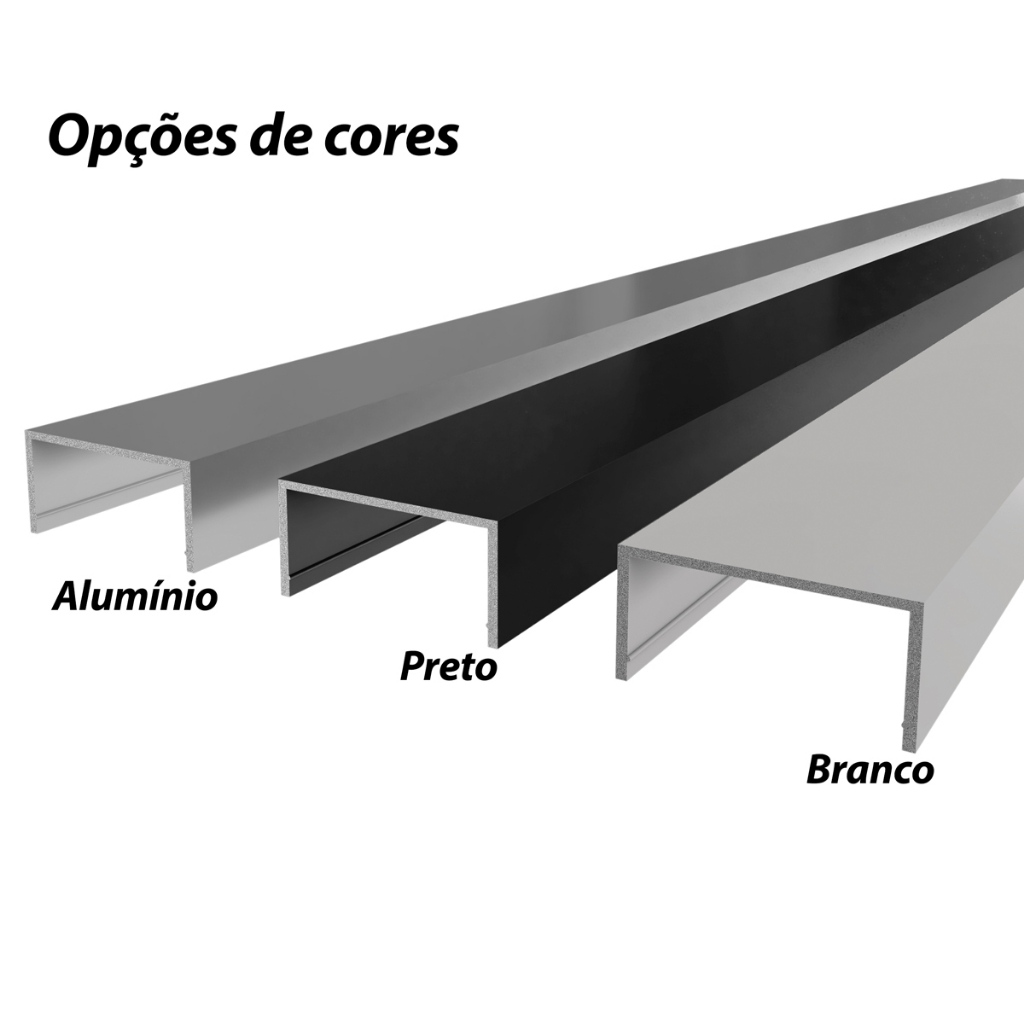 Protetor de Armario / Portas / Gavetas em Aluminio 1,5mm de Espessura Preto, Branco e Prata