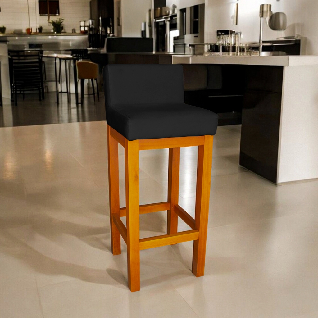 Banqueta Alta com Encosto para Área Gourmet Cozinha Churrasqueira Adhara