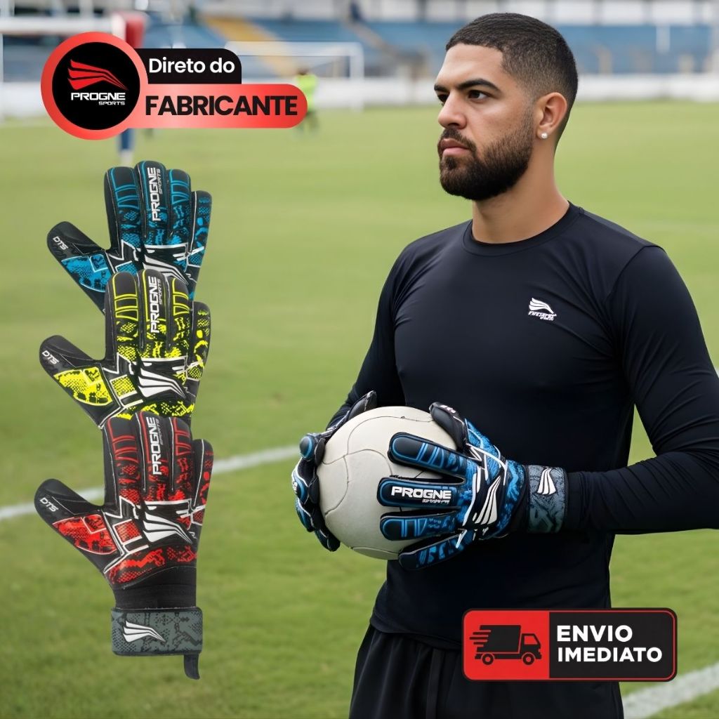 LUVA GOLEIRO ADULTO COM TALA FINGER TRAINING FUTSAL SOCIETY E CAMPO – PROGNE SPORTS