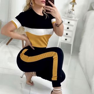 conjunto feminino calça e blusa crepe DIVERSAS CORES em Oferta na Shopee