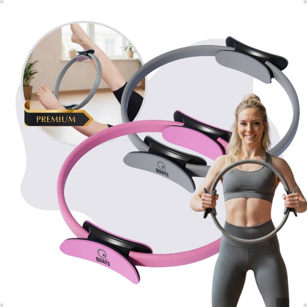 Anel Pilates Yoga Aro Tonificador Fitness para Pernas, Glúteos, Braços e Abdômen Exercícios, Alongamento, Treino