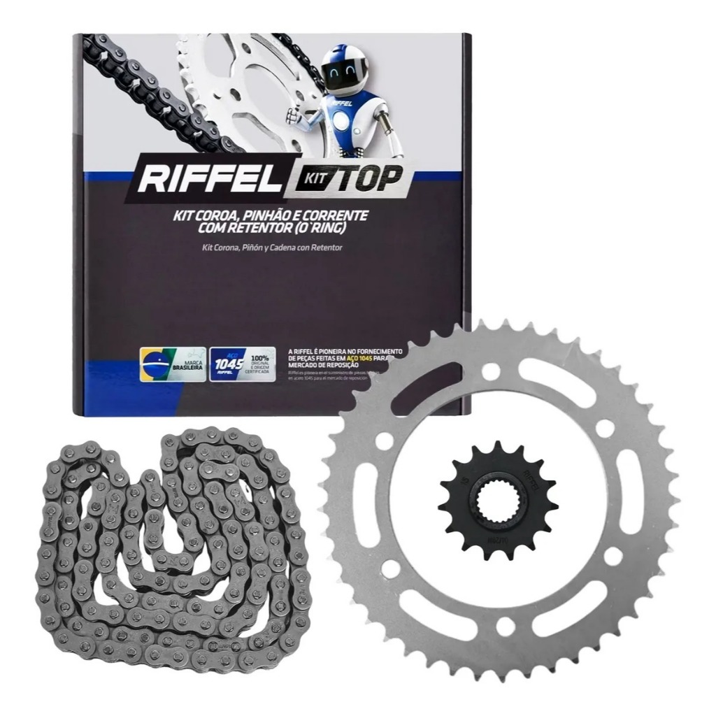 KIT RELAÇAO FAZER 250 2006-2017 - ( C/RETENTOR ) RIFFEL