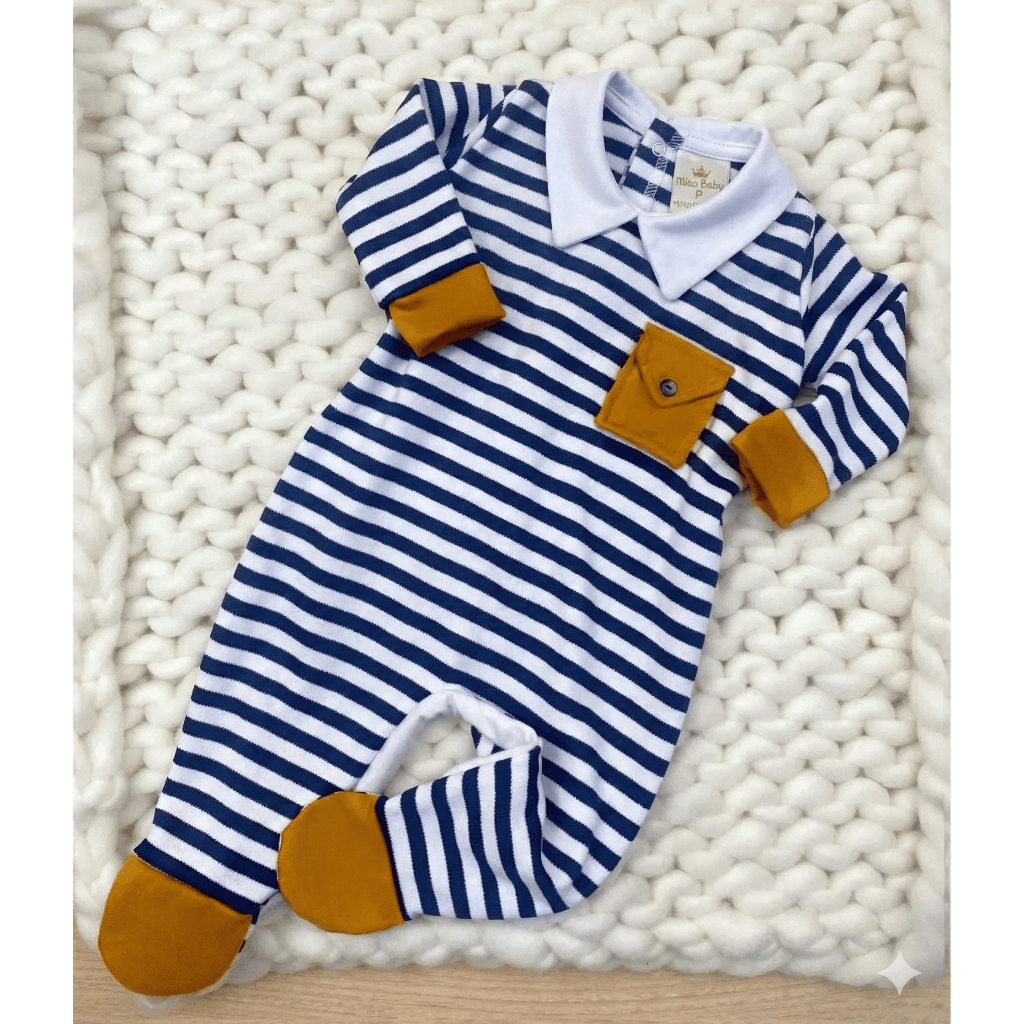 Macacão bebê menino conforto Enrico em Oferta na Shopee