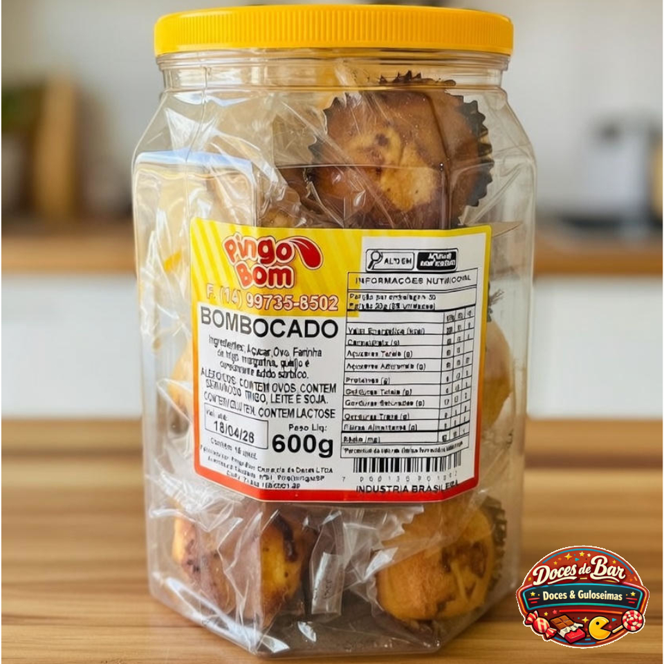 Doce Bombocado Pote 600g Com 18 Unidades - Pingo Bom