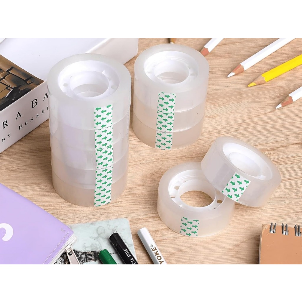 Fita Adesiva Transparente Kit 10 / 20 / 30 Rolos | 15mm x 20m | Escolar e Escritório 2026