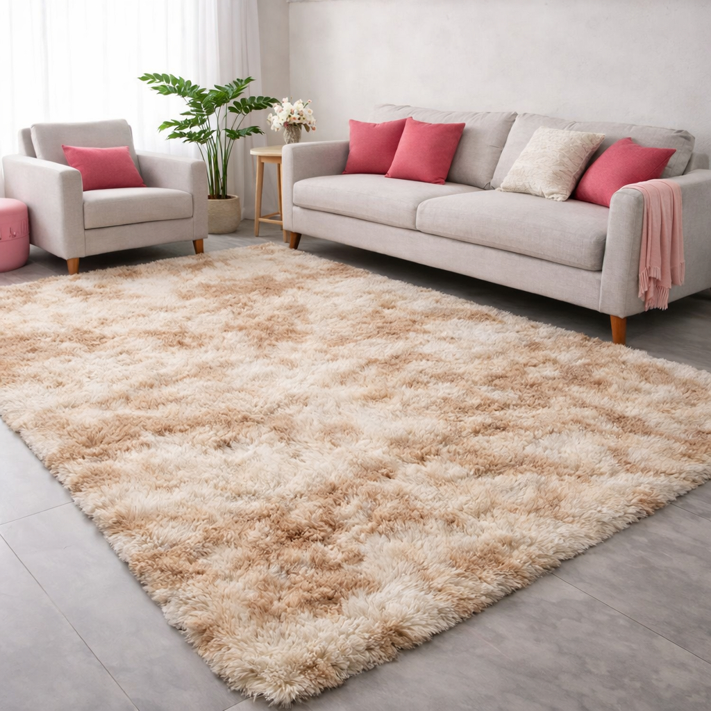 Tapete Sala 2,50 X 2,00 Grande Peludo Shaggy Macio Quarto Felpudo