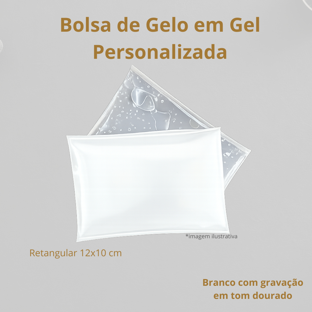Bolsa de Gelo em Gel Personalizada - KIT COM 10un - 12x10 retangular - Cores Diversas em Oferta na Shopee