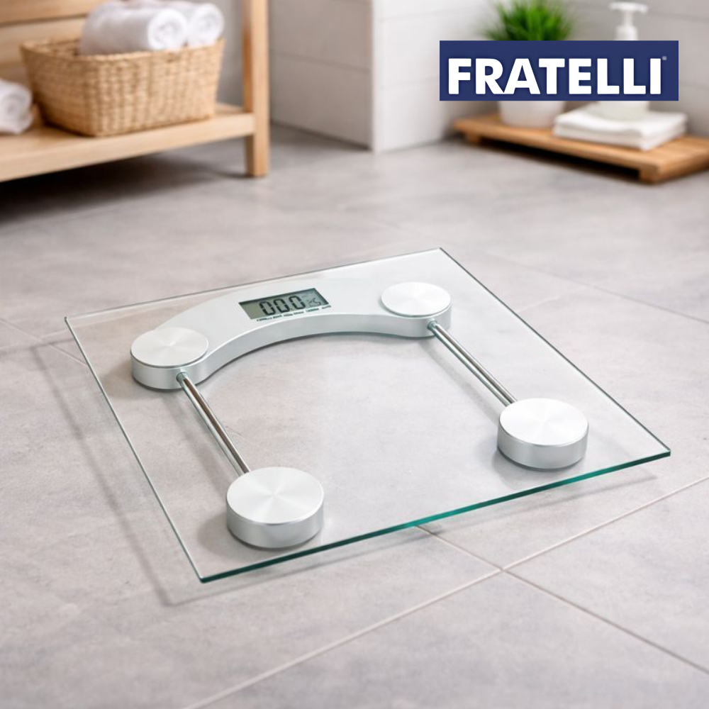 Balança Digital Corporal Eletrônica Vidro Temperado 180kg LCD Alta Precisão Auto On/Off Multiuso