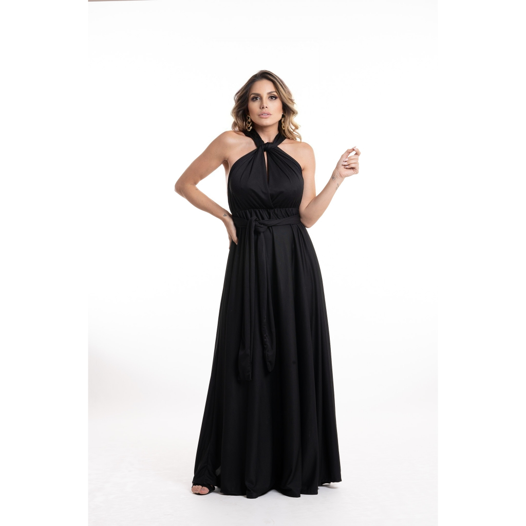 Vestido Longo Multiuso Multiforma Festa Madrinha Casamento Convidada com Top