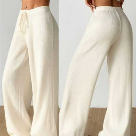 Calça Feminina Pantalona Cintura Alta Tecido anarruga Calça Social Perna Larga em Oferta na Shopee