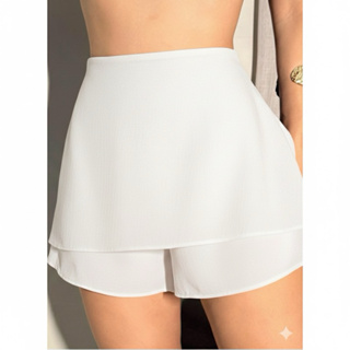 Short IARA saia godê cintura alta moda feminina boho Chik Verão Carnaval em Oferta na Shopee