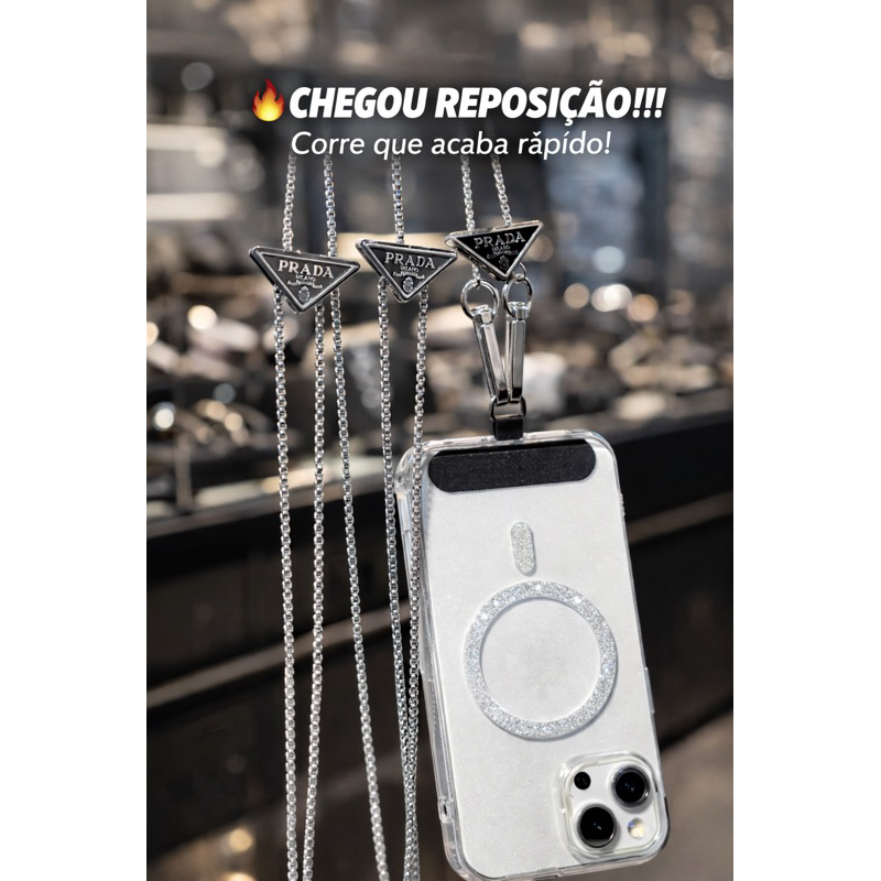 Cordão para Celular Ajustável | Alça de Pescoço Luxo | Ideal para iPhone e Android