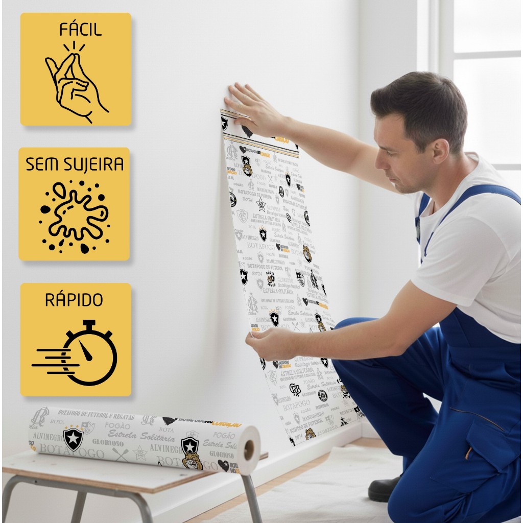 Papel de Parede Adesivo  time de futebol - MEIA PAREDE, Sala, quarto