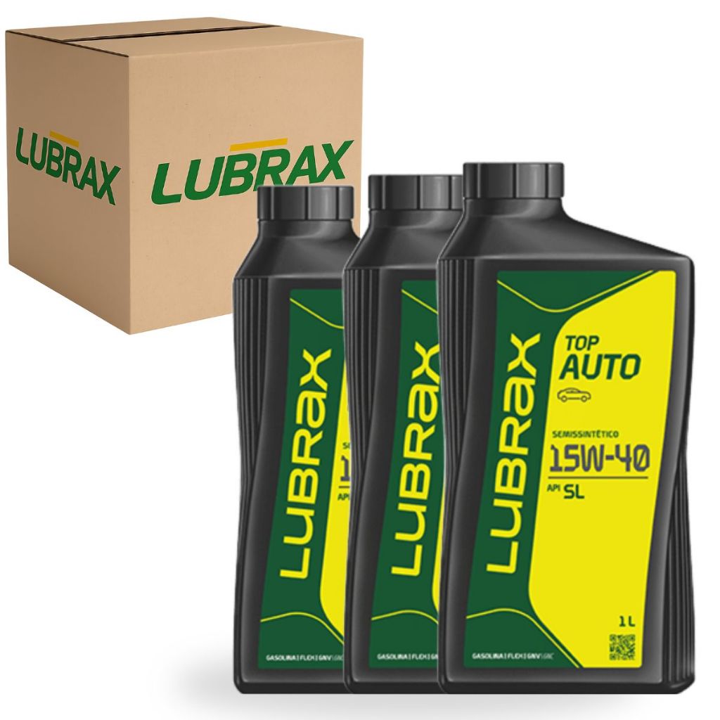 Kit 3 Oléos Lubrificante Motor 15w40 Semissintetico Tecno API SL Lubrax em Oferta na Shopee