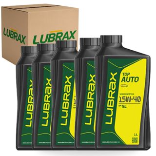 Kit 5 Oléos Lubrificante Motor 15w40 Semissintetico Tecno API SL Lubrax em Oferta na Shopee