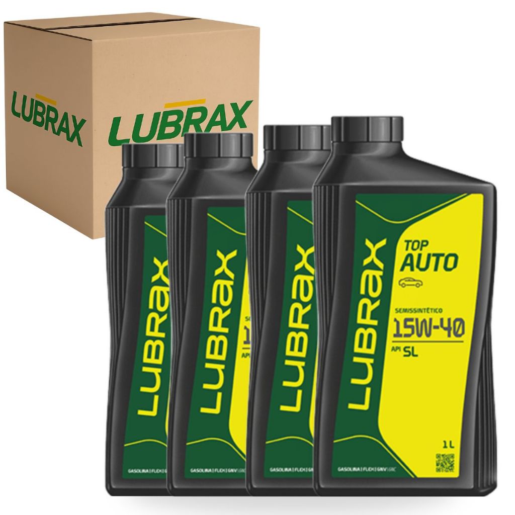 Kit 4 Oléos Lubrificante Motor 15w40 Semissintetico Tecno API SL Lubrax em Oferta na Shopee