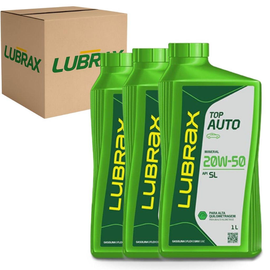Kit 3 Oléo 20w50 Lubrificante Motor Mineral Essencial SL API Petrobras Lubrax em Oferta na Shopee