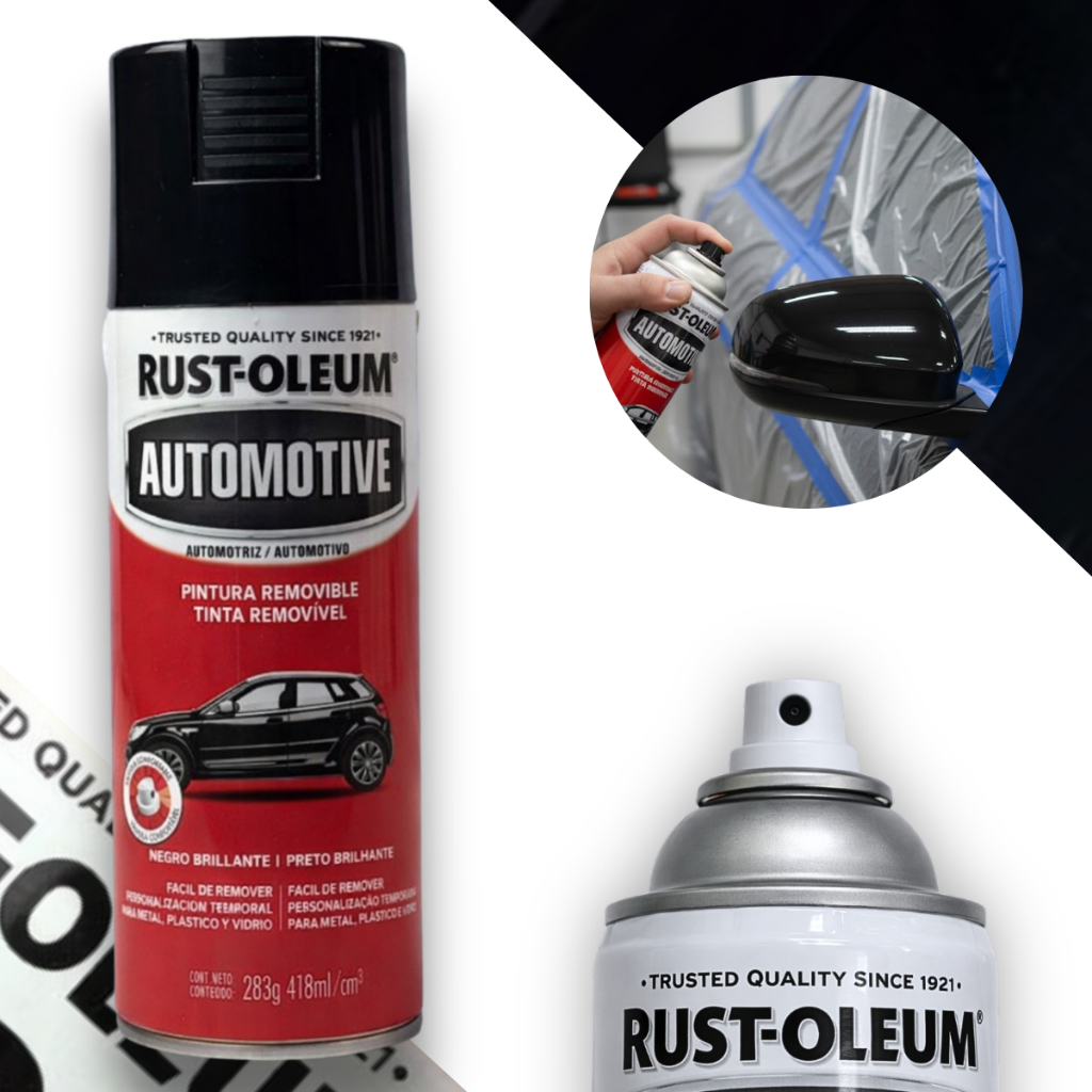 Spray Peel Coat Pintura Removível Preto Rust Oleum Automotive em Oferta na Shopee