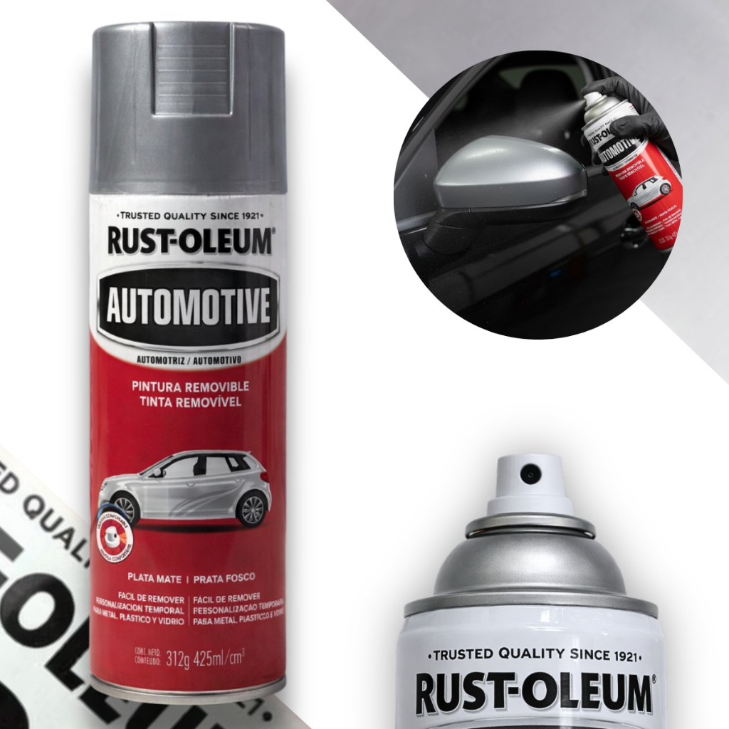 Spray Peel Coat Pintura Removível Prata Rust Oleum Automotive em Oferta na Shopee