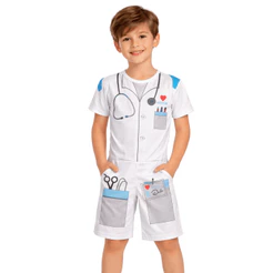 Fantasia Infantil Médico Festas Carnaval