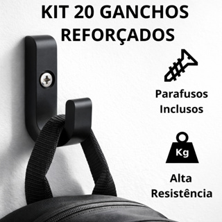 Kit Ganchos de Parede Reforçado Multiuso Suporte Mochila Bolsa Roupa Toalha Cozinha Banheiro Quarto em Oferta na Shopee
