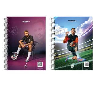 Kit 2 Cadernos Oficial Neymar Jr  Universitário 10 matéria 160 folhas. em Oferta na Shopee