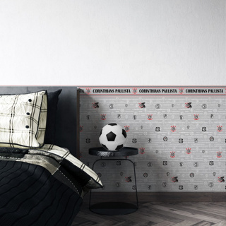 Papel de Parede Adesivo  time de futebol - MEIA PAREDE, Sala, quarto em Oferta na Shopee