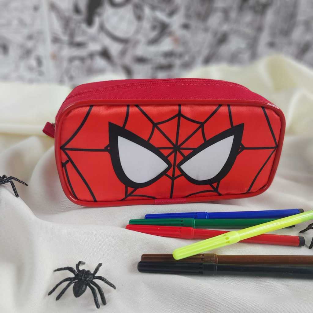 Estojo Nécessaire Homem Aranha Vermelho Escolar Infantil Juvenil com Vivo Ateliê em Oferta na Shopee