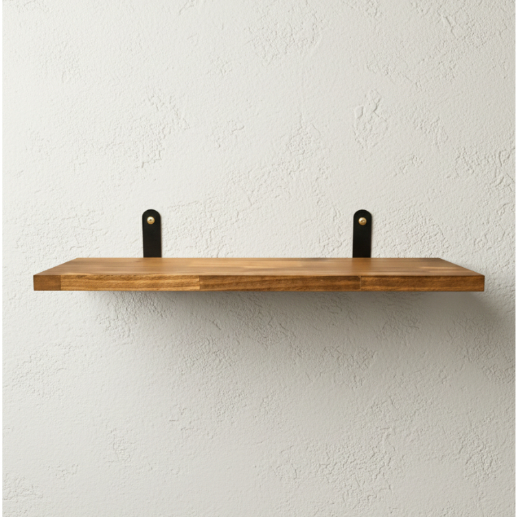 1 Uni Prateleira 10x60 Madeira Maciça + Suporte Invertido em Oferta na Shopee