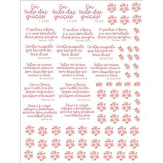 Cartela de Adesivos DTF UV A4 – Personalize Canecas, Copos e Presentes | Adesivos Resistentes à Água versiculo em Oferta na Shopee