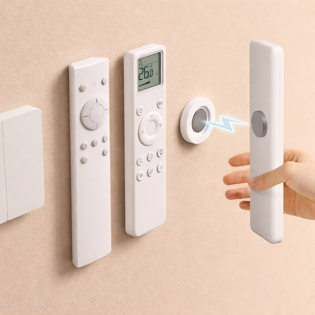 Suporte Magnético Para Controle Remoto Com Adesivo Gancho Organizador Ímã